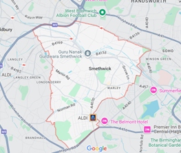 smethwick west midlands map